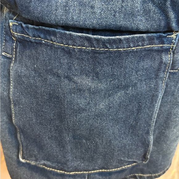 Denim Mini Skirt with Side Pockets - Picture 6 of 7